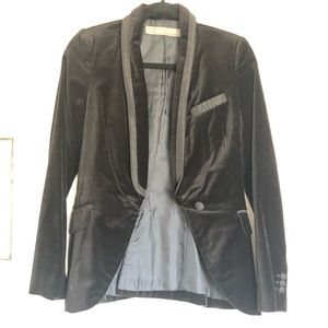 Zara Black Velvet Blazer
